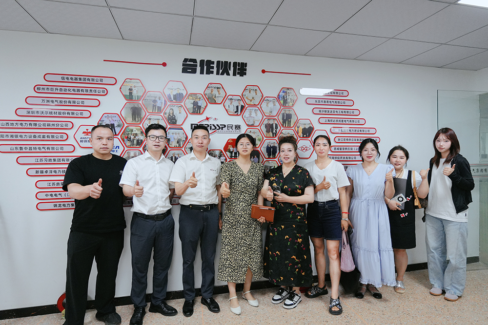 熱烈歡迎五色傳媒袁總率企業(yè)家朋友們來(lái)民賽電氣視察指導(dǎo)工作